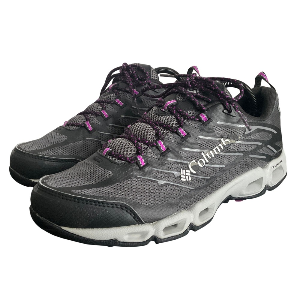 Columbia Drainmaker IV Trail Running Shoes Shark Orchid Grey Pink YL5433-089 10